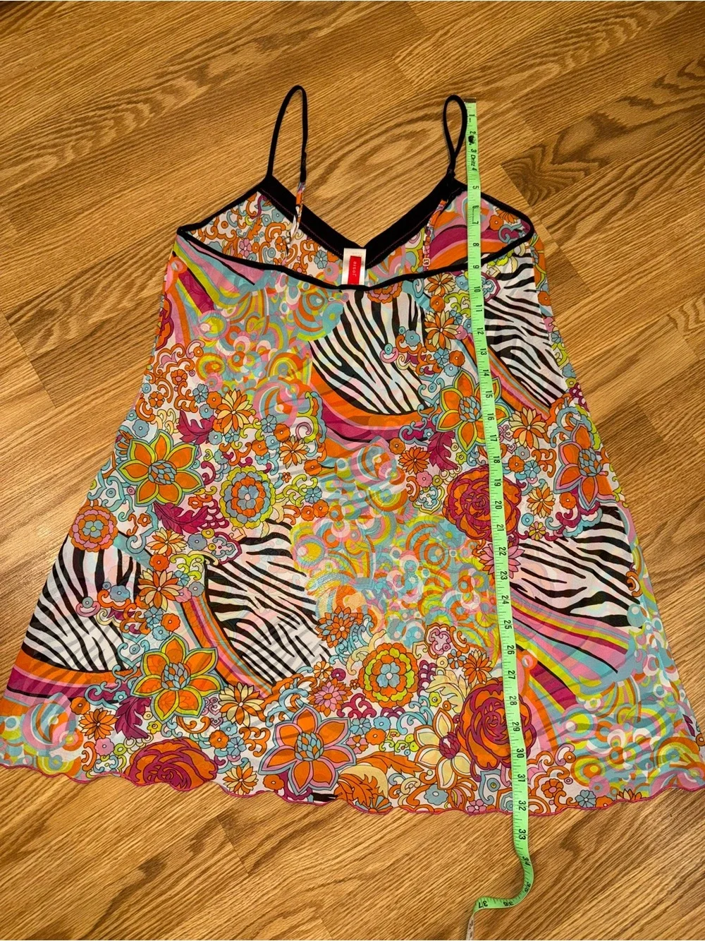 Josie by Natori Sheer Print Chemise Slip nightgown